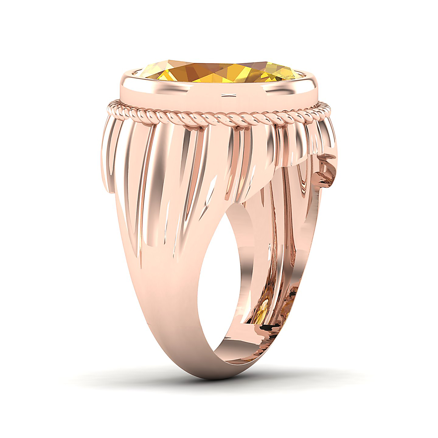 The Cerculean Yellow Sapphire Gold Ring