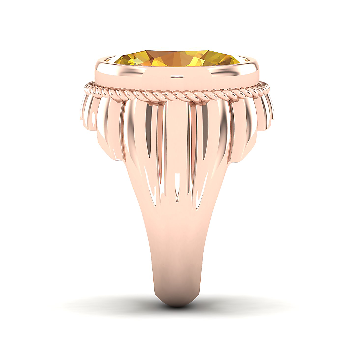 The Cerculean Yellow Sapphire Gold Ring