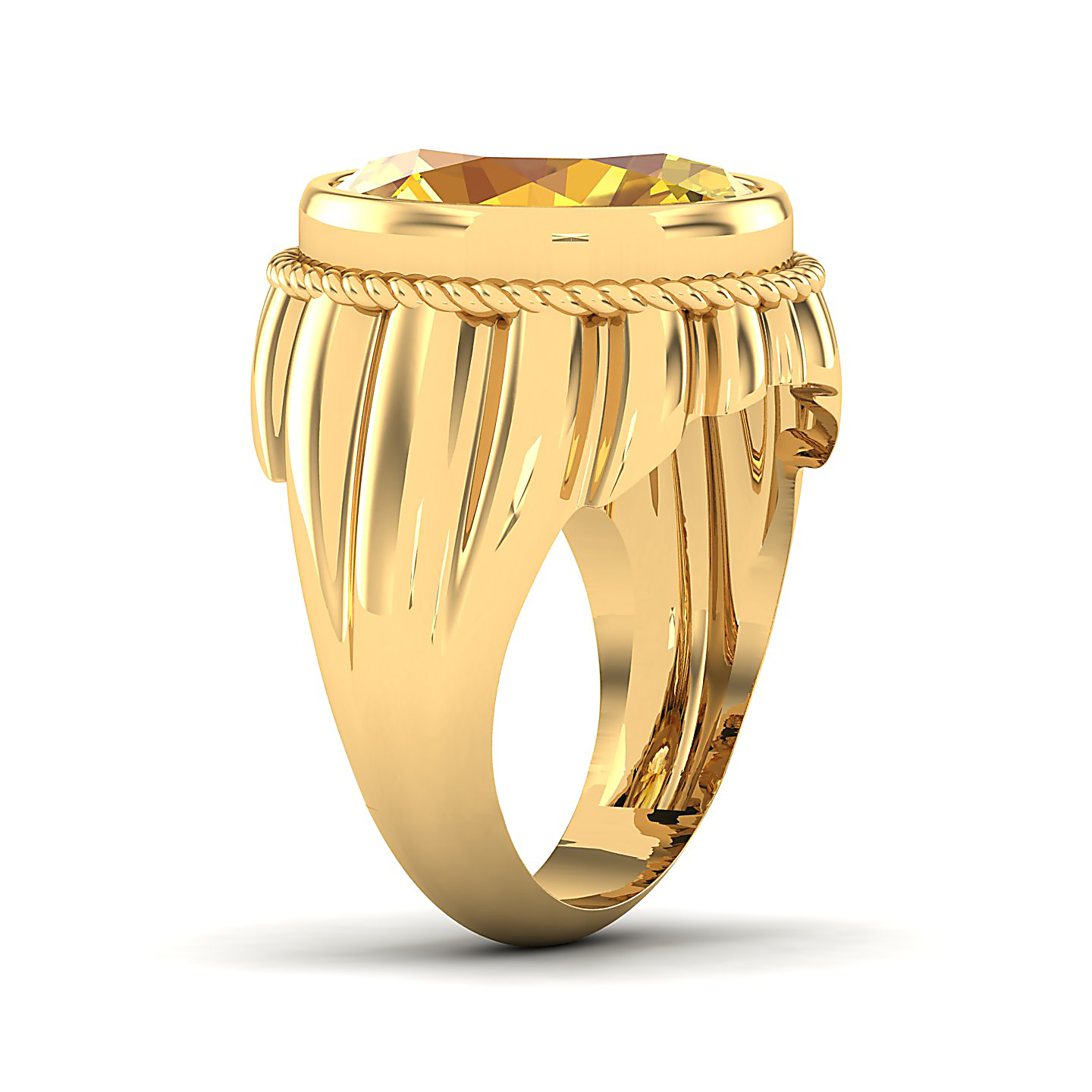 The Cerculean Yellow Sapphire Gold Ring