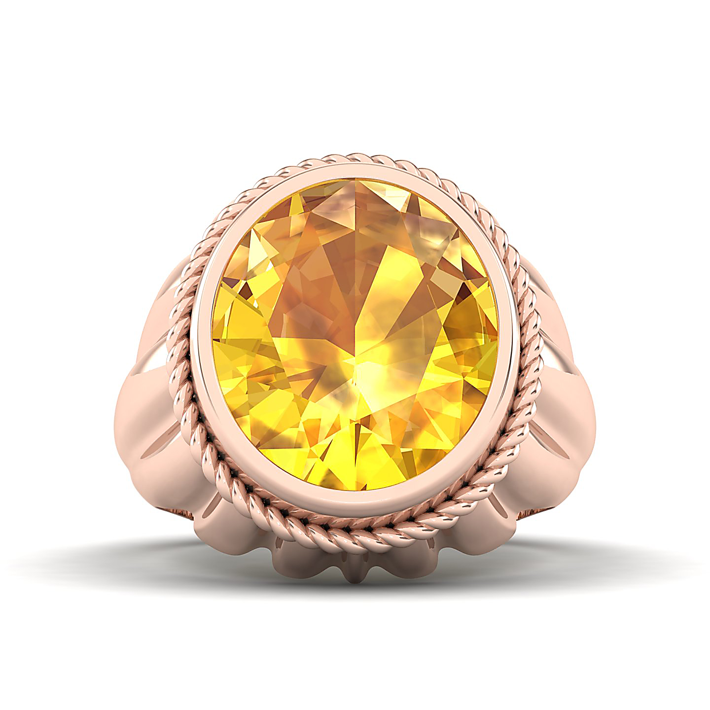 The Cerculean Yellow Sapphire Gold Ring