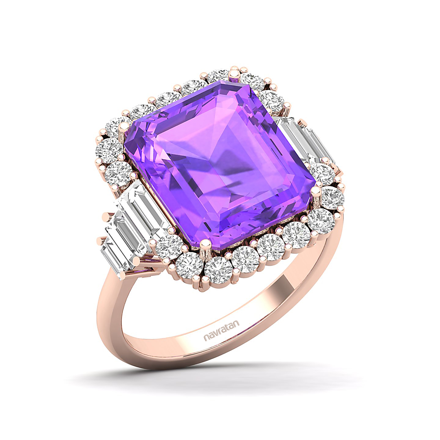 The Classy Cushion Amethyst Ring