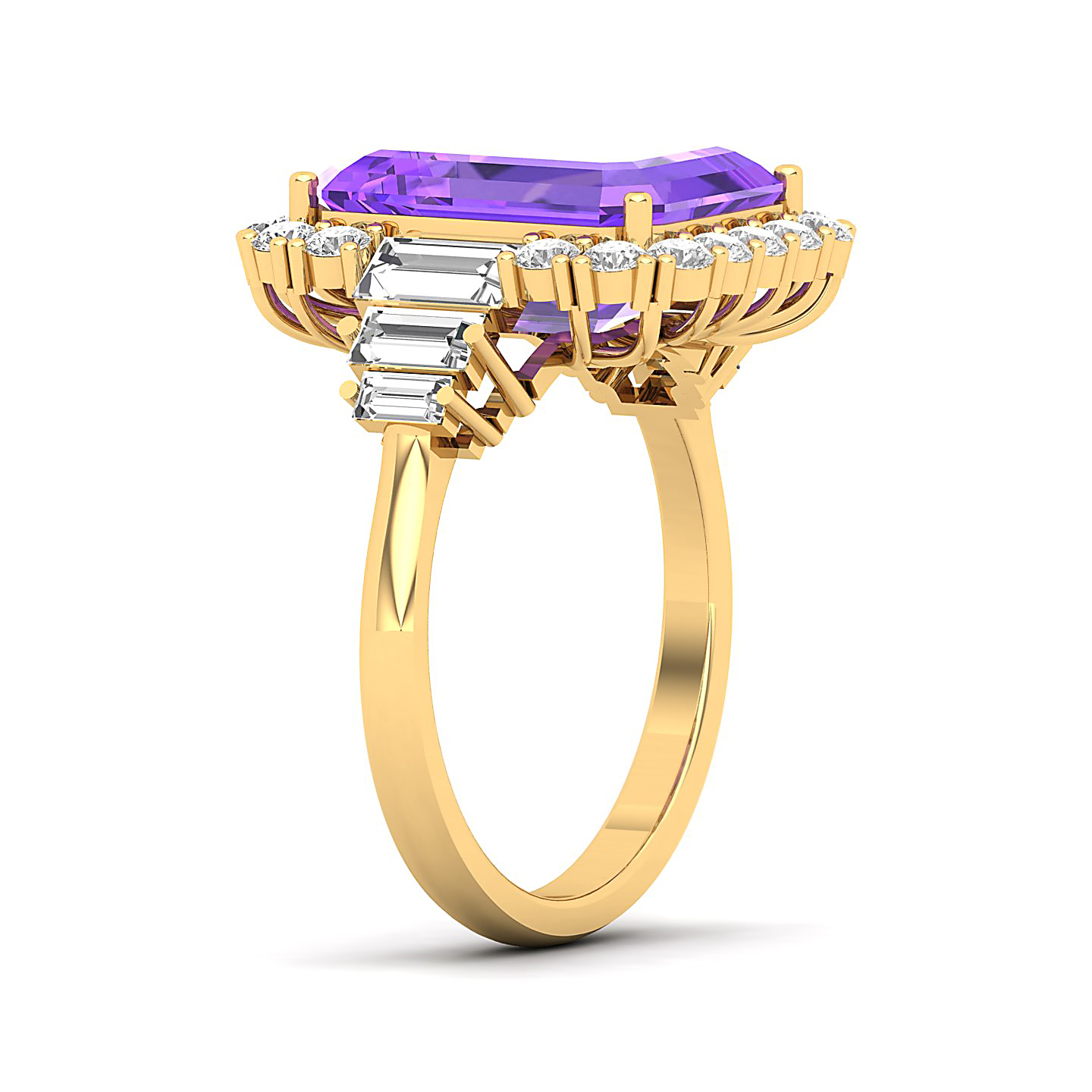 The Classy Cushion Amethyst Ring