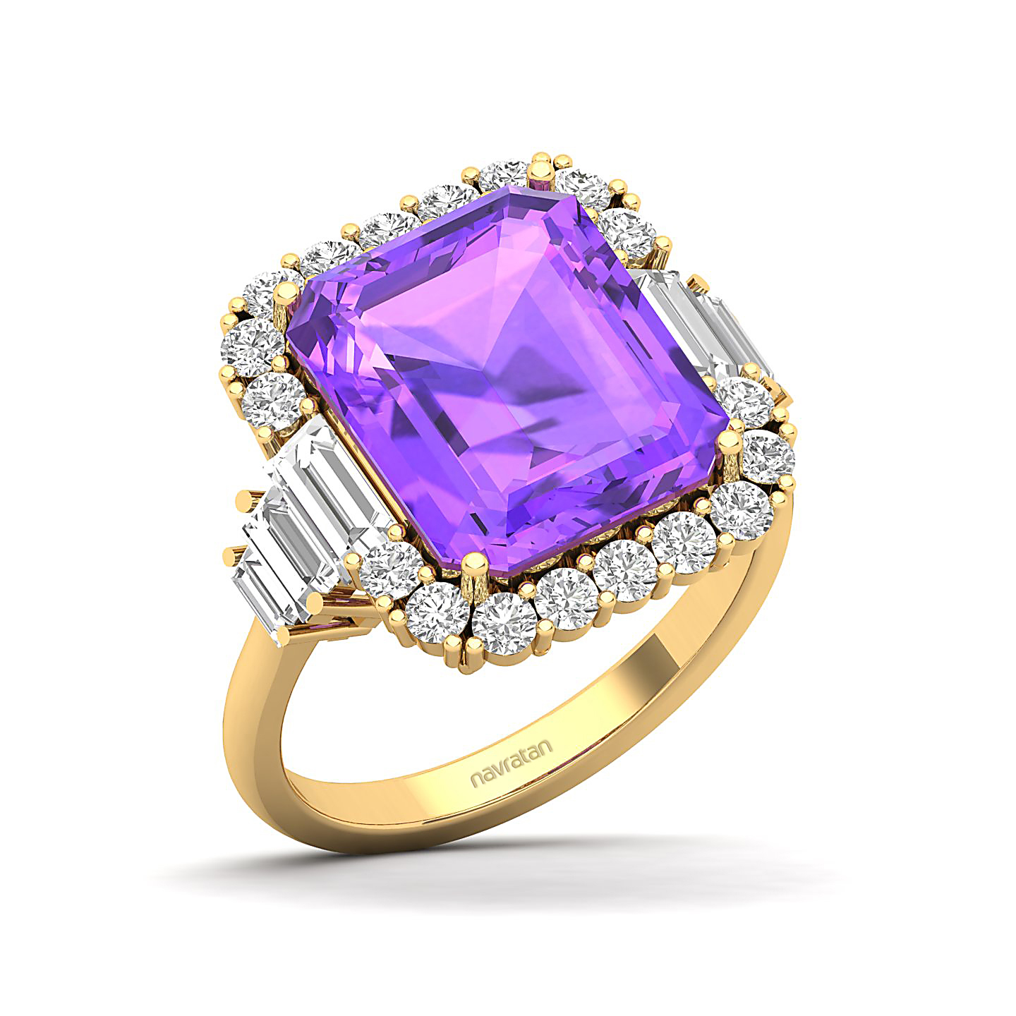 The Classy Cushion Amethyst Ring