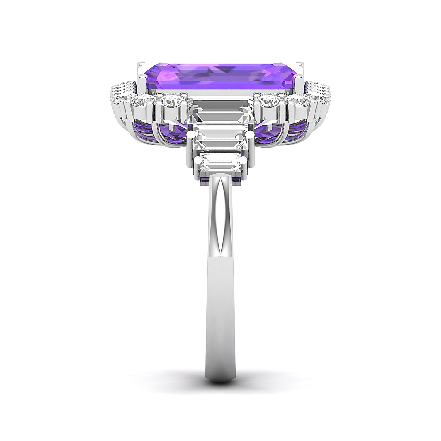 The Classy Cushion Amethyst Ring