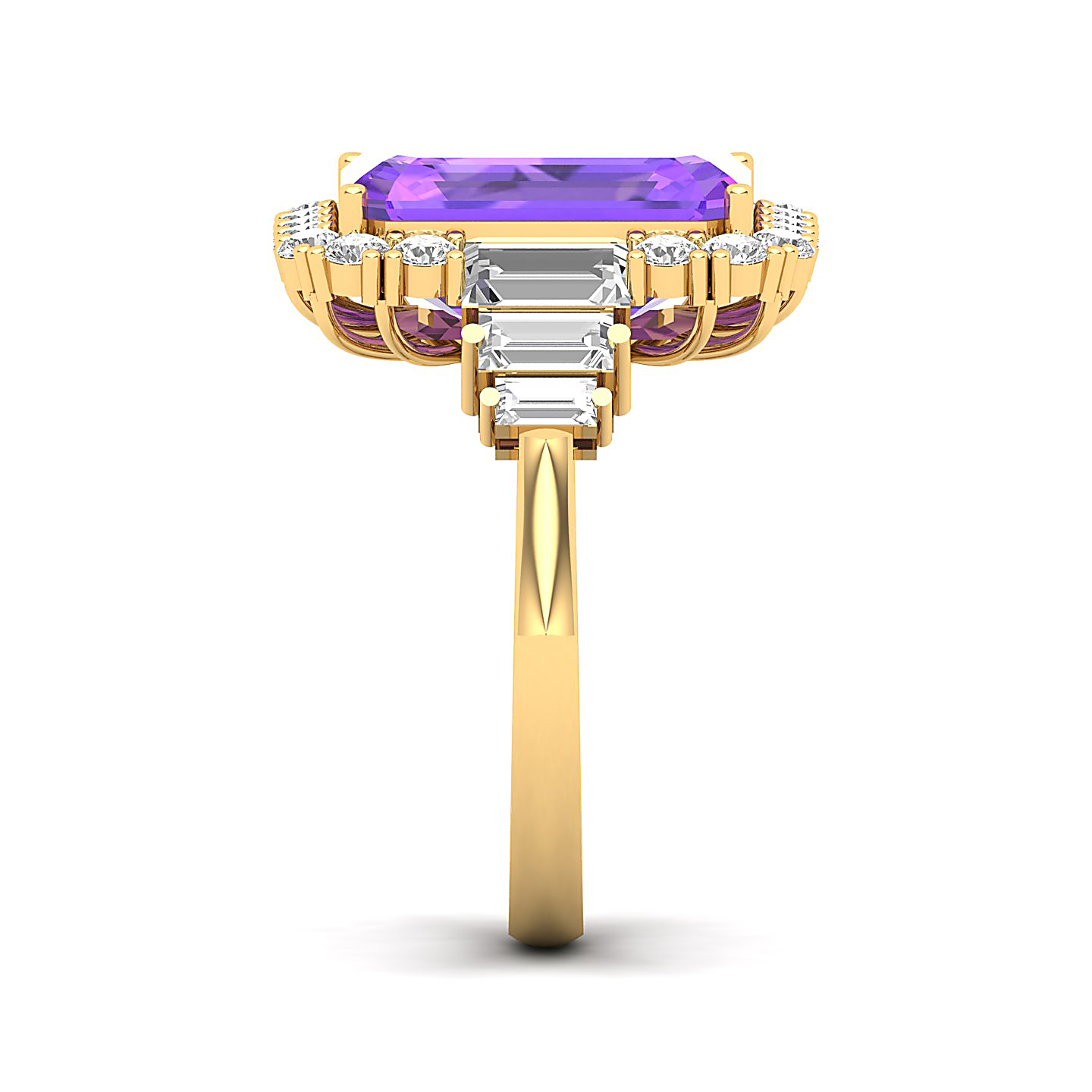 The Classy Cushion Amethyst Ring