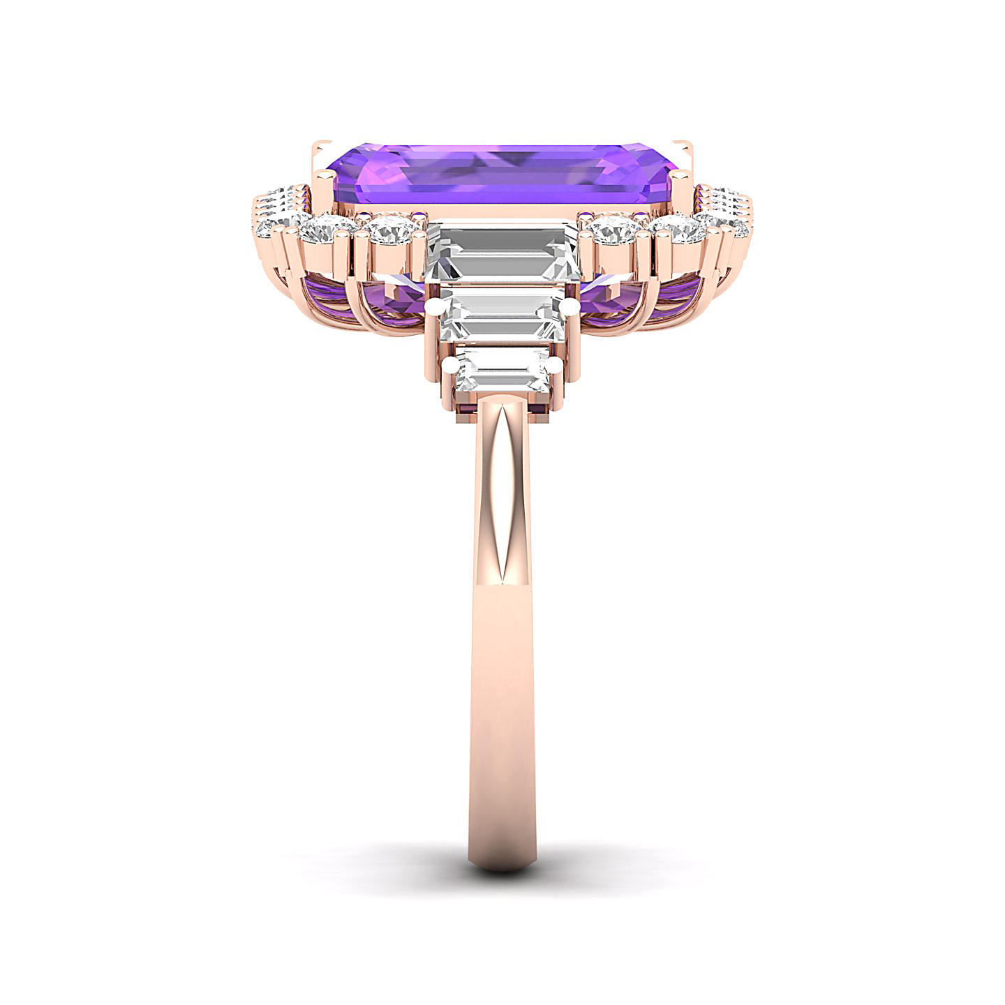 The Classy Cushion Amethyst Ring