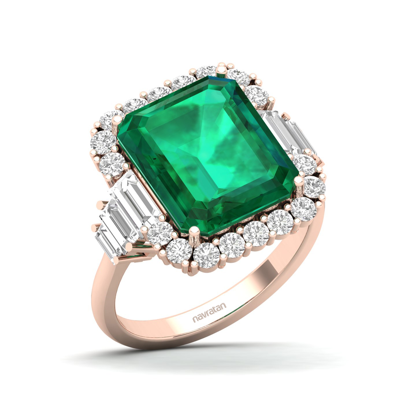 The Classy Cushion Emerald Ring