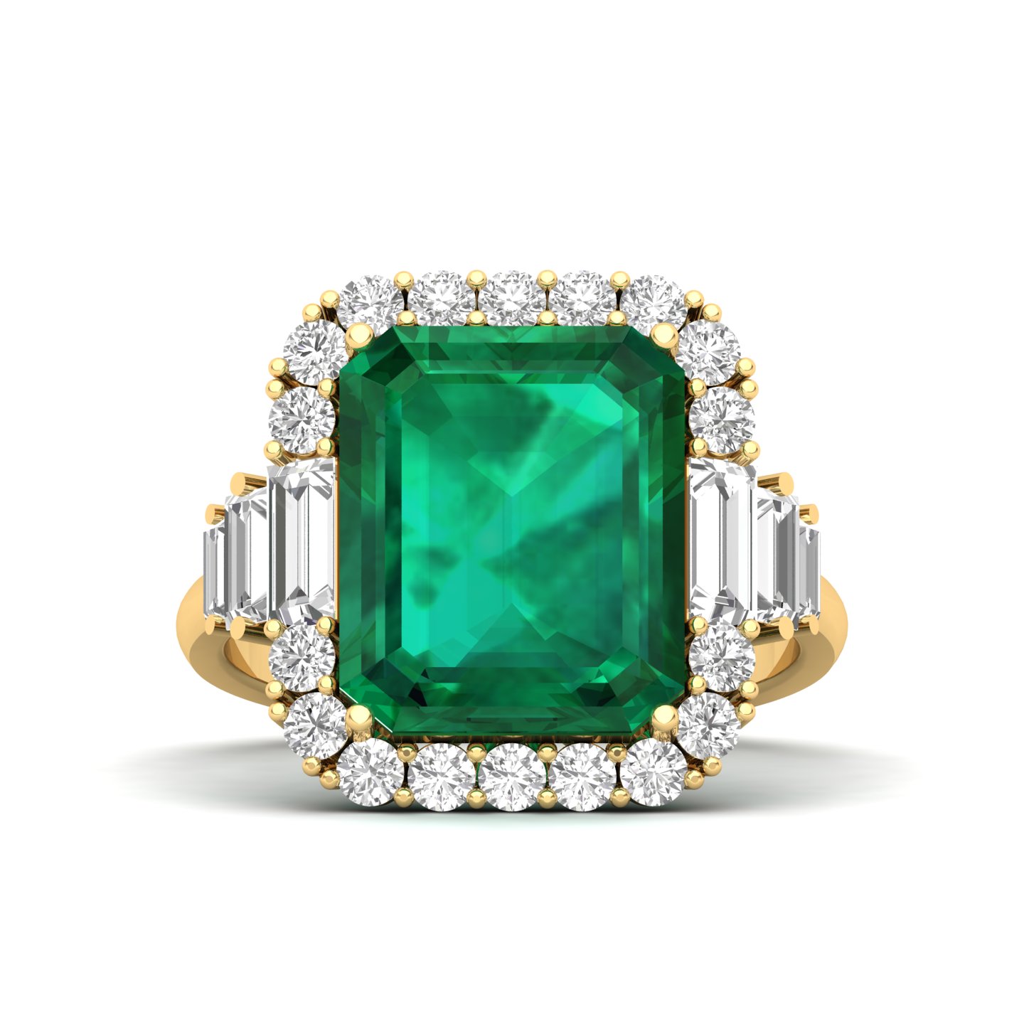 The Classy Cushion Emerald Ring