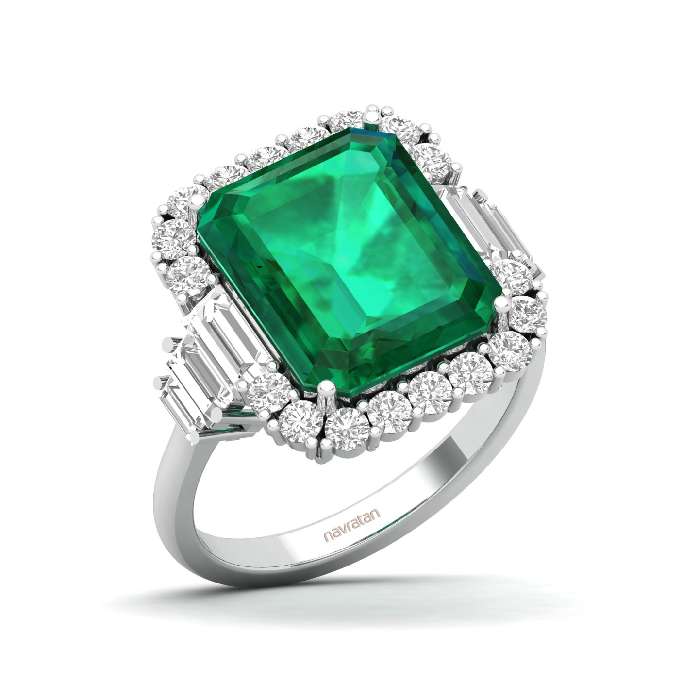 The Classy Cushion Emerald Ring