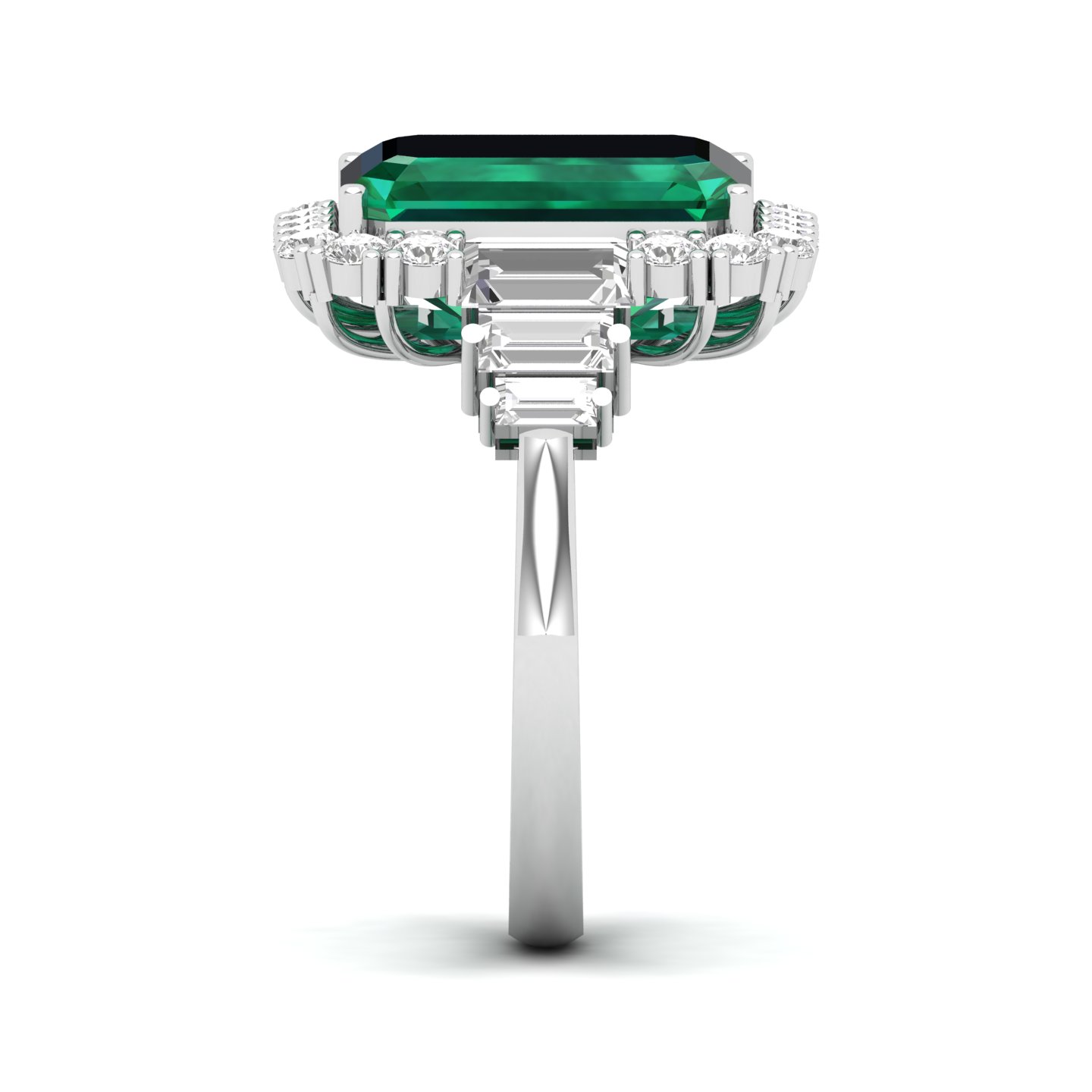 The Classy Cushion Emerald Ring
