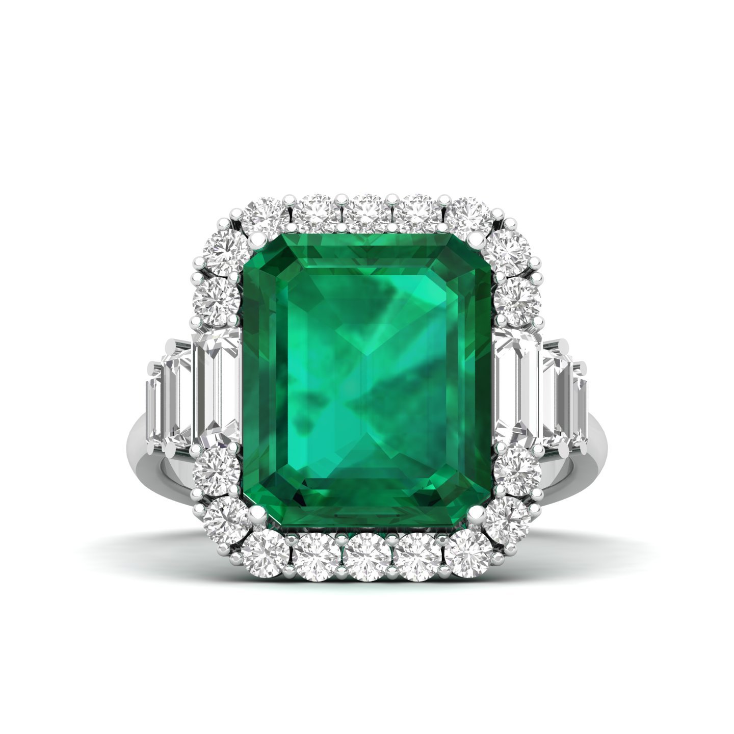 The Classy Cushion Emerald Ring