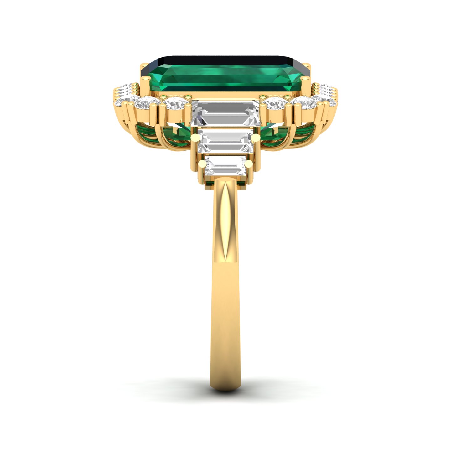 The Classy Cushion Emerald Ring