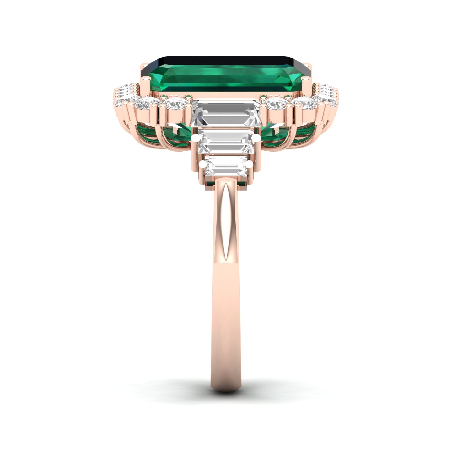 The Classy Cushion Emerald Ring
