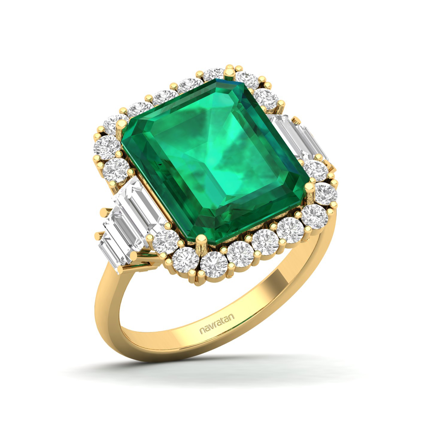 The Classy Cushion Emerald Ring