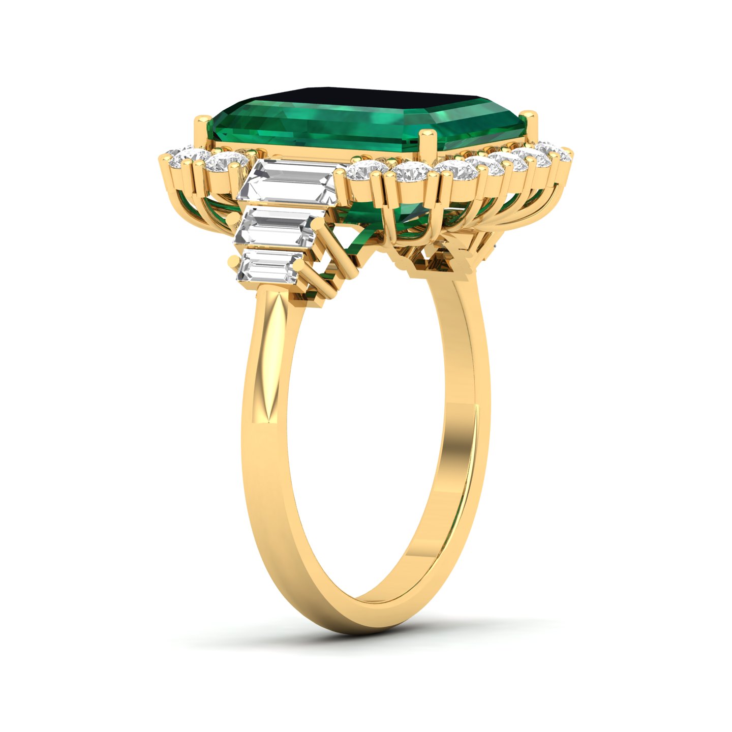 The Classy Cushion Emerald Ring