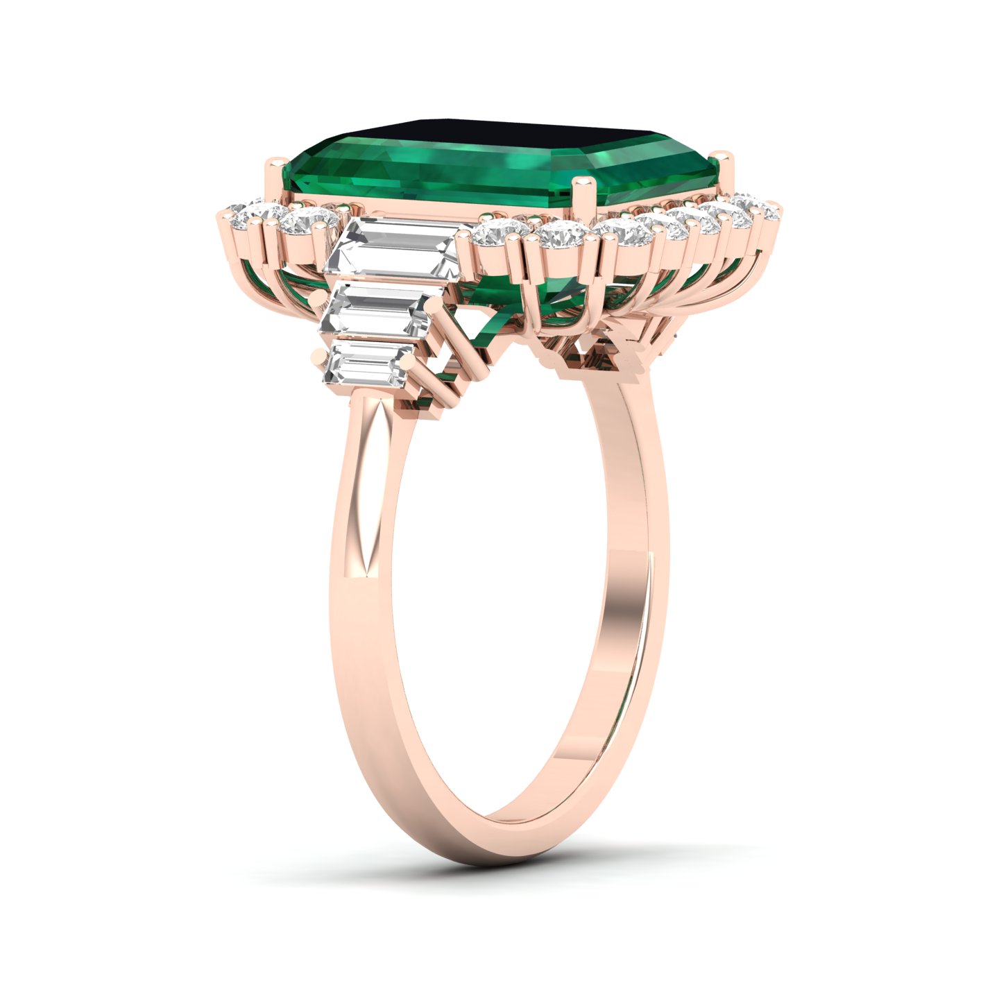 The Classy Cushion Emerald Ring