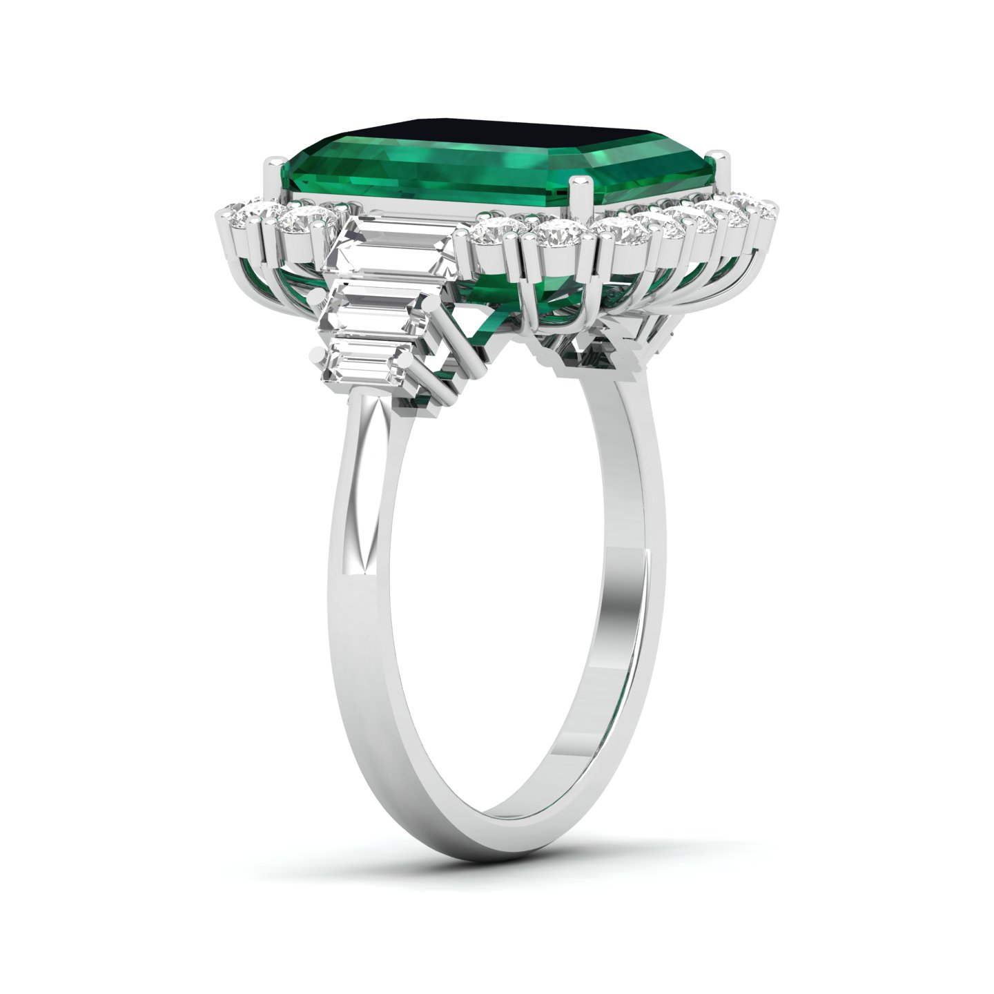 The Classy Cushion Emerald Ring