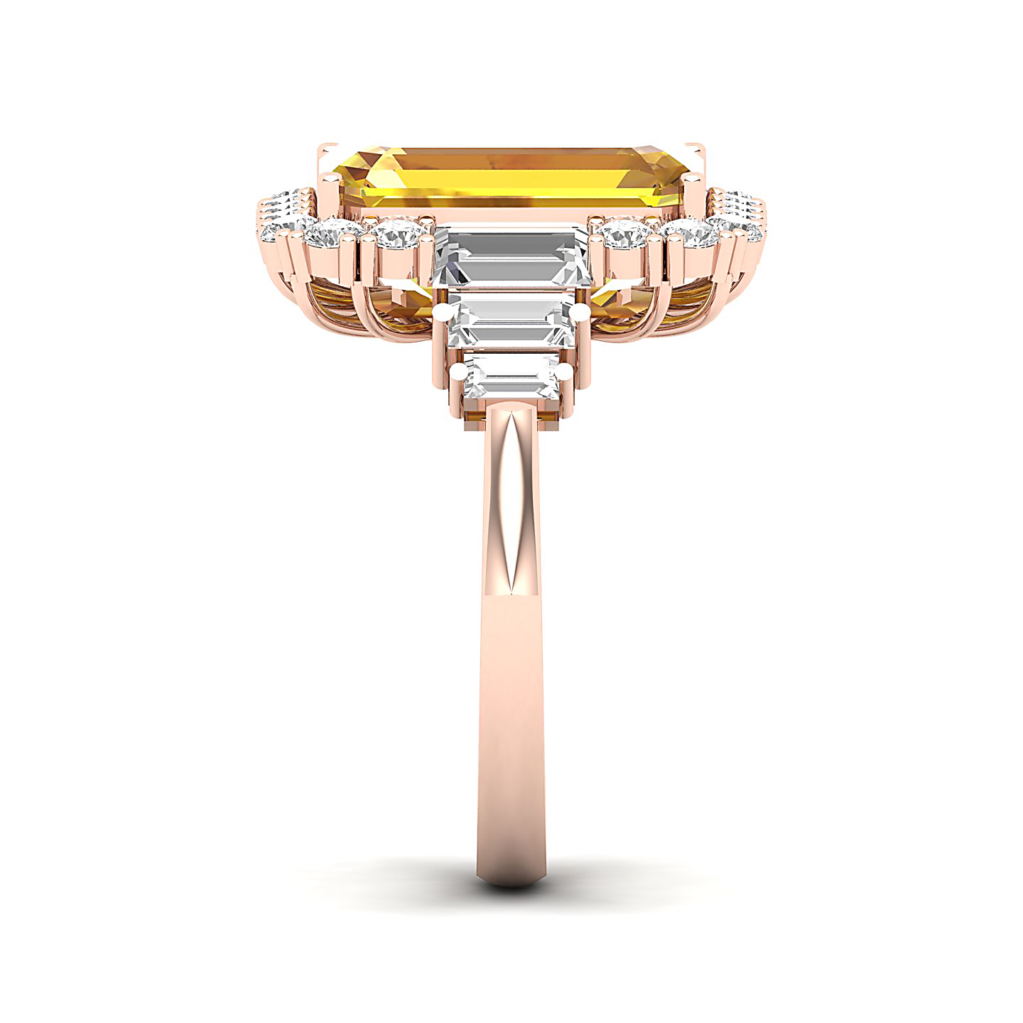 The Classy Cushion Yellow Sapphire Ring