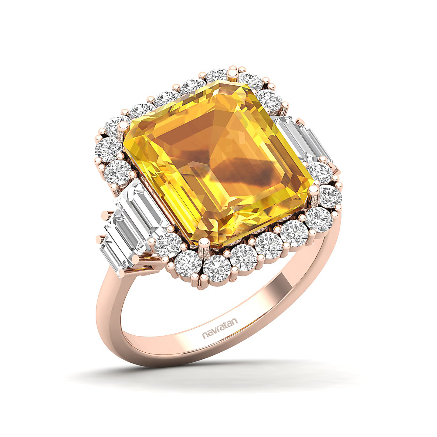 The Classy Cushion Yellow Sapphire Ring