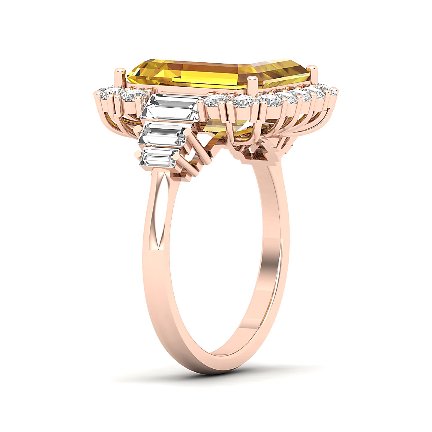 The Classy Cushion Yellow Sapphire Ring