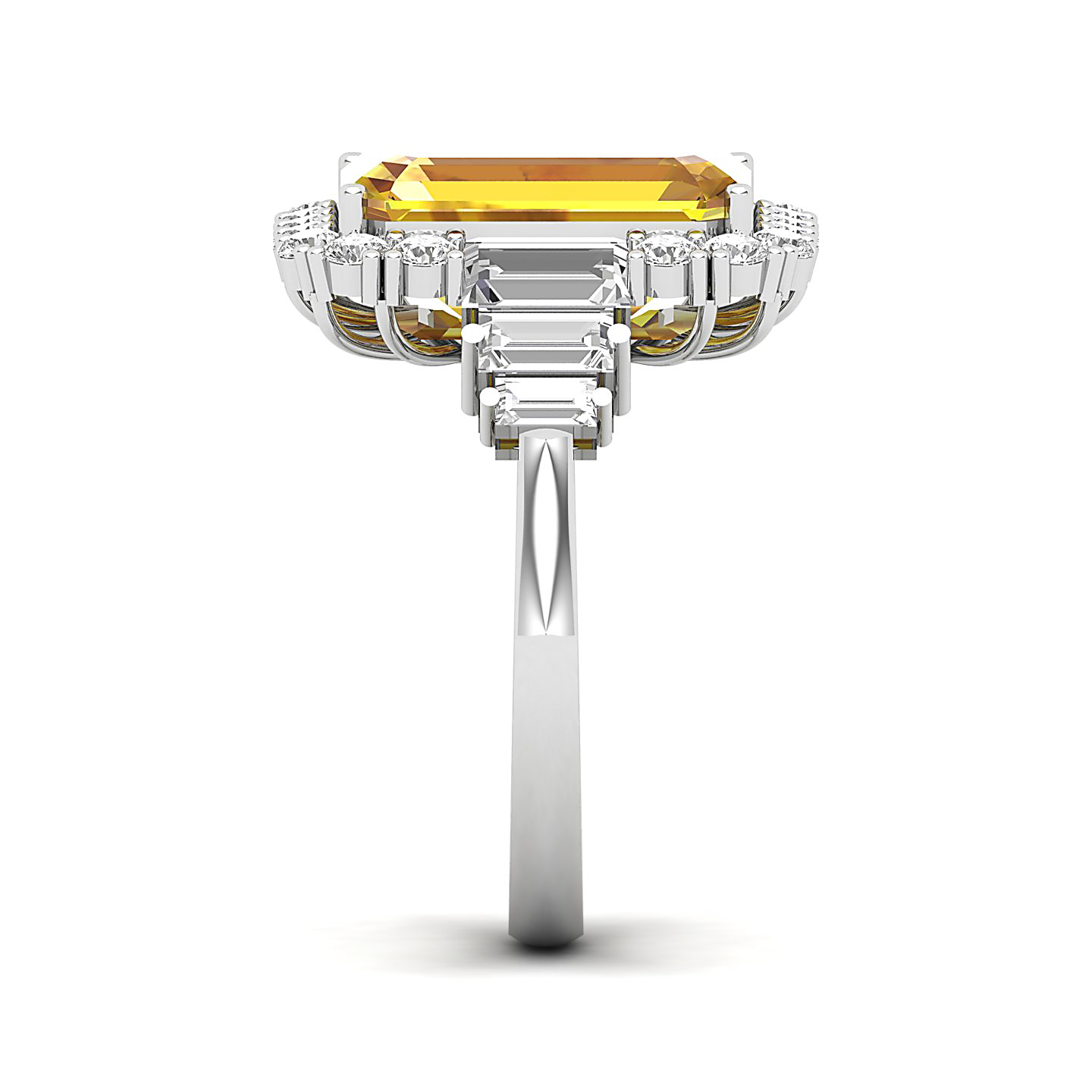 The Classy Cushion Yellow Sapphire Ring
