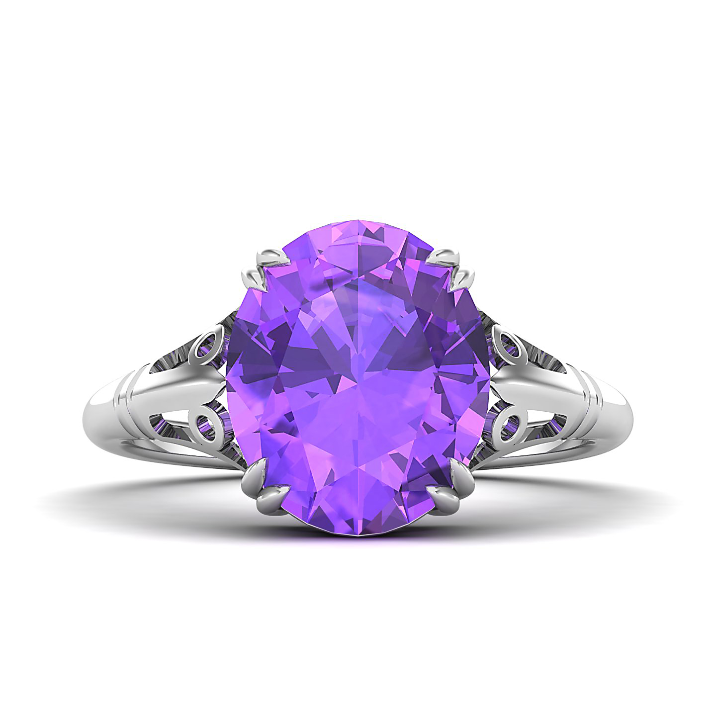 The Crown Amethyst Gold Rings