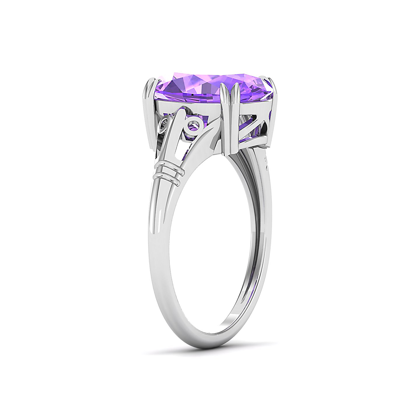 The Crown Amethyst Gold Rings