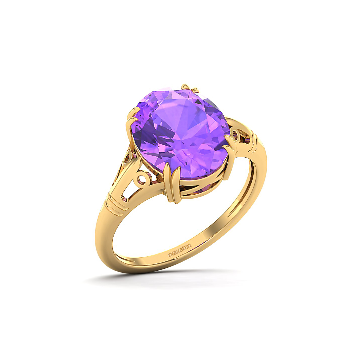 The Crown Amethyst Gold Rings