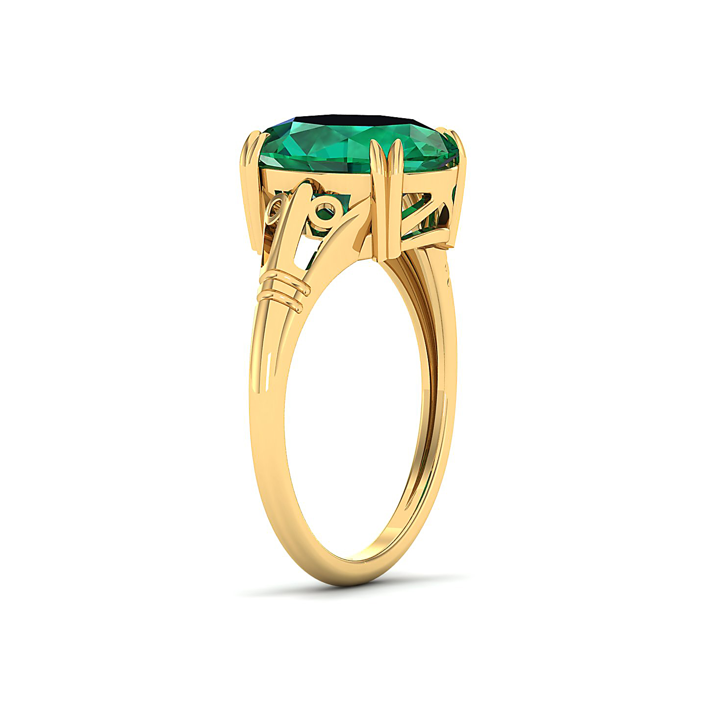The Crown Emerald Gold Rings