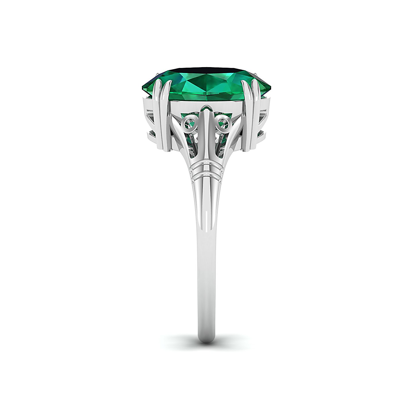 The Crown Emerald Gold Rings