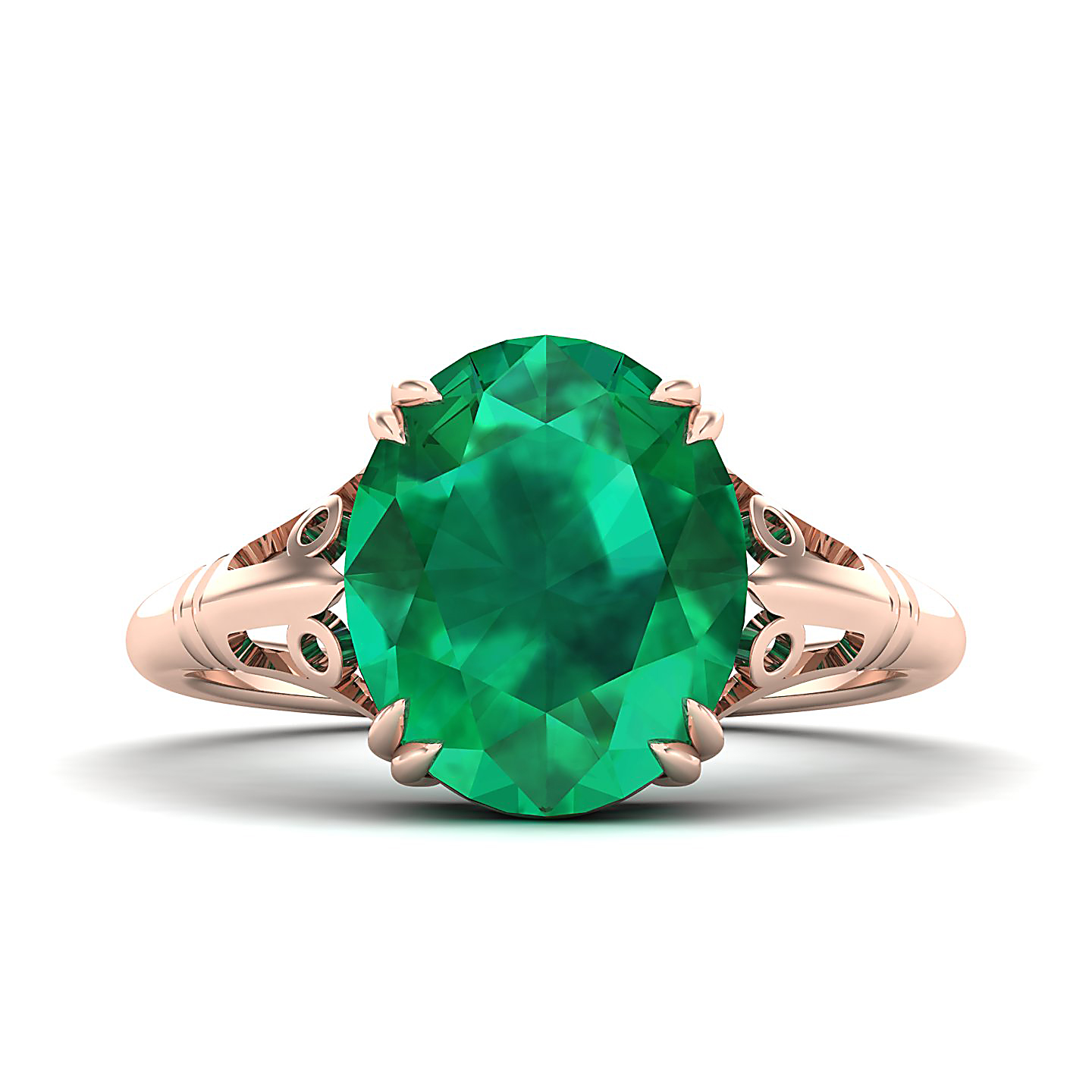 The Crown Emerald Gold Rings