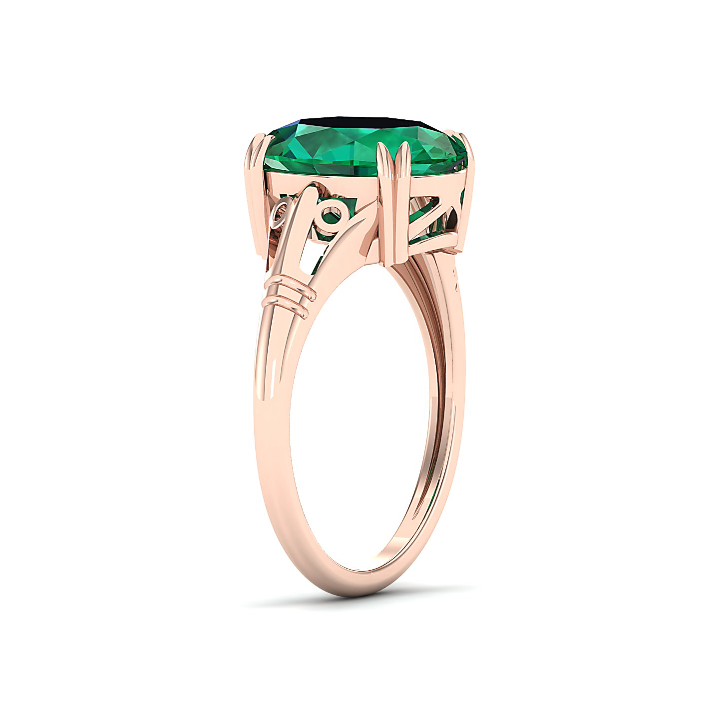 The Crown Emerald Gold Rings