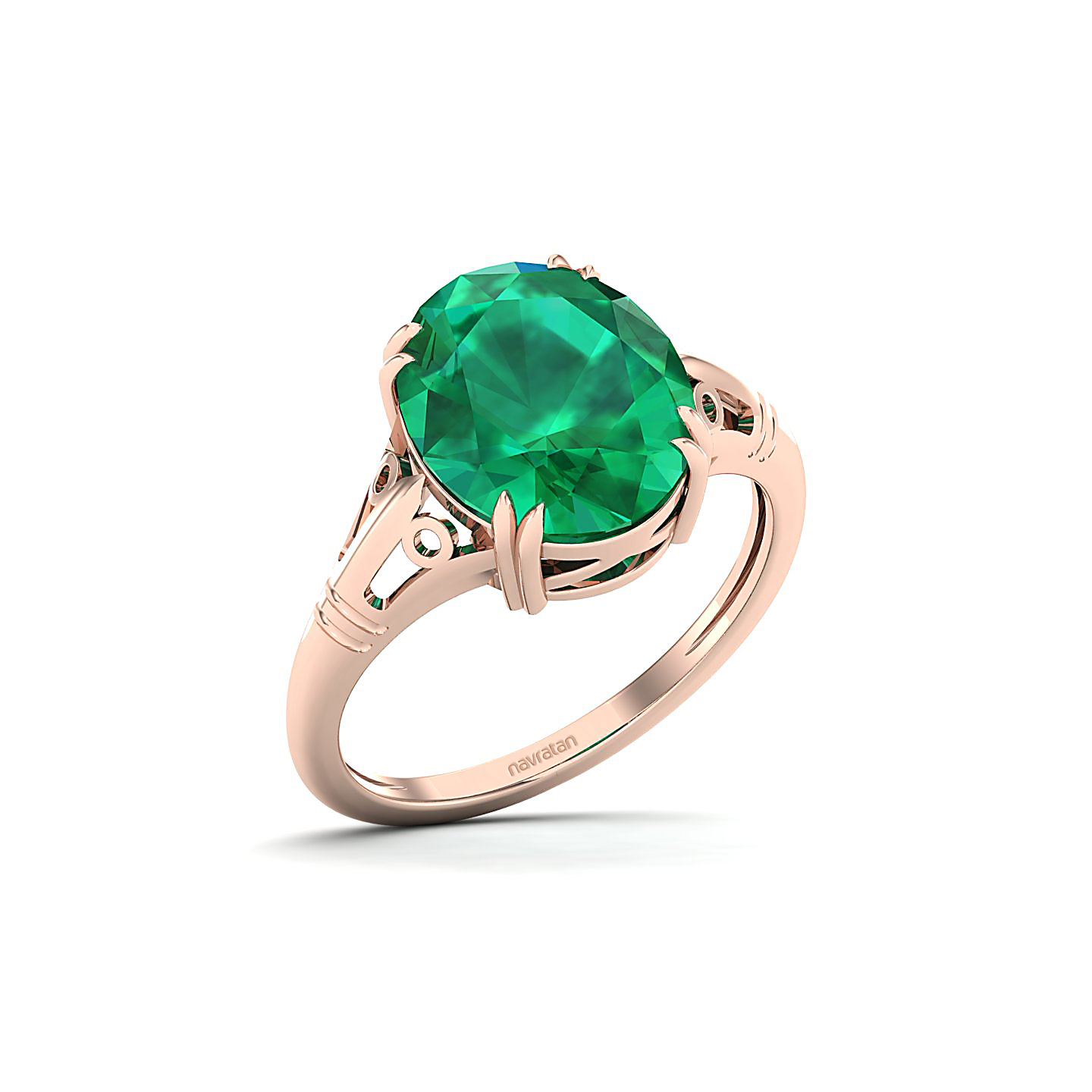 The Crown Emerald Gold Rings