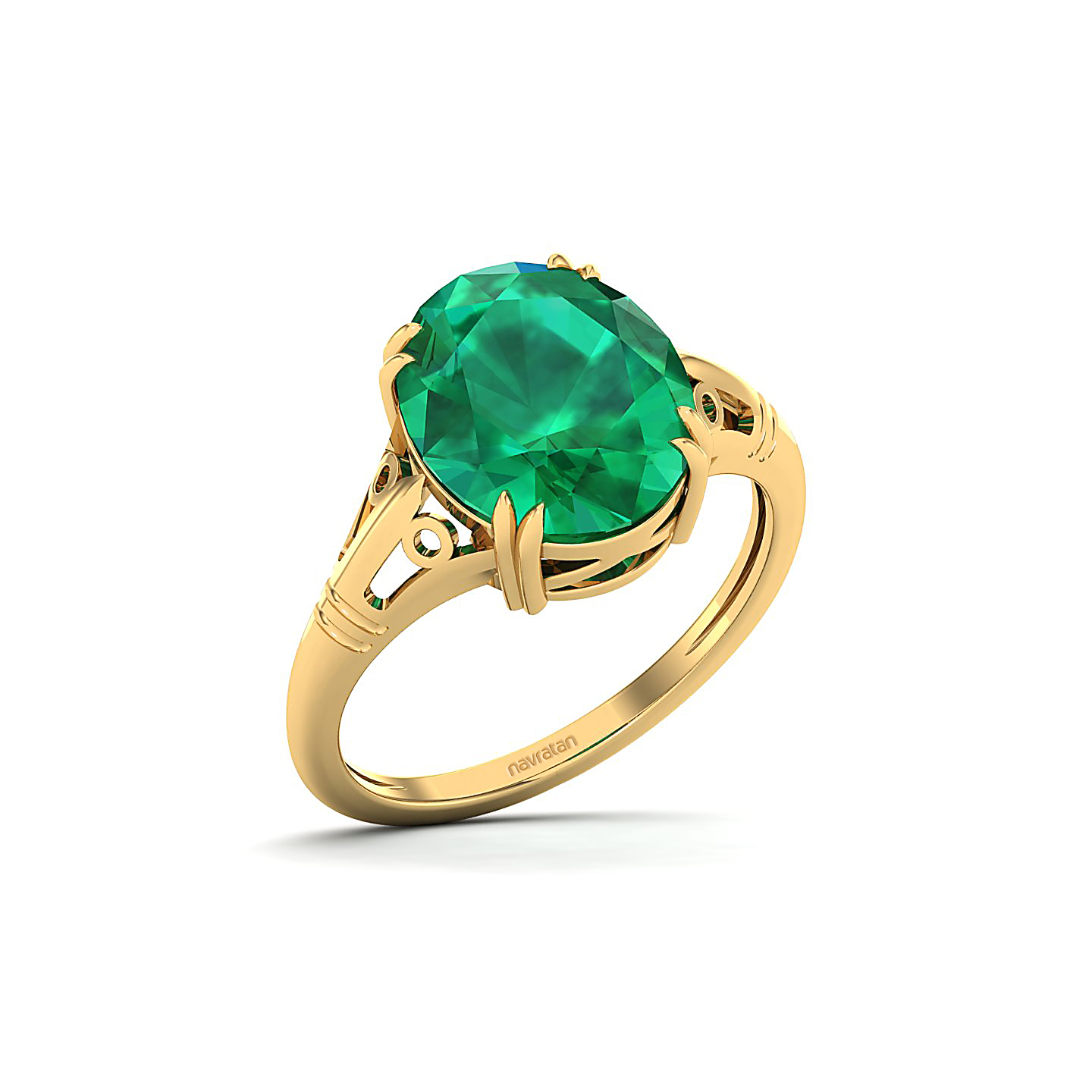 The Crown Emerald Gold Rings