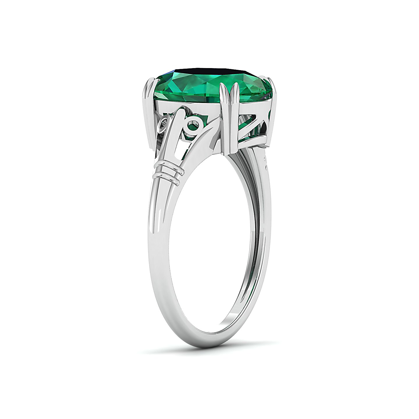 The Crown Emerald Gold Rings
