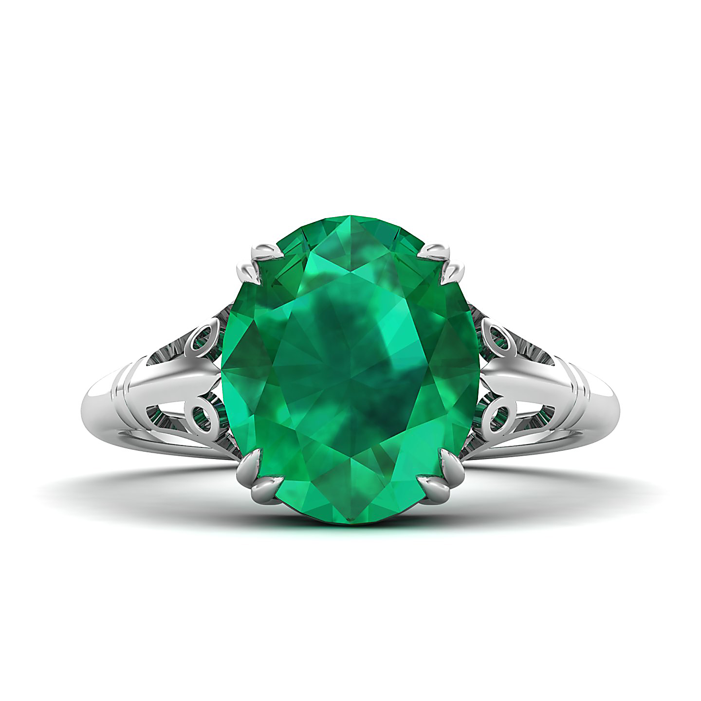 The Crown Emerald Gold Rings