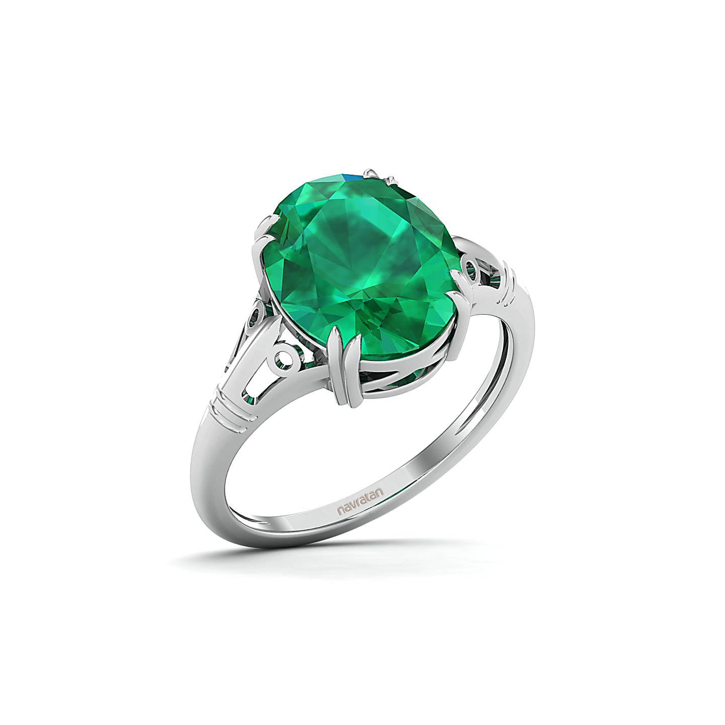 The Crown Emerald Gold Rings