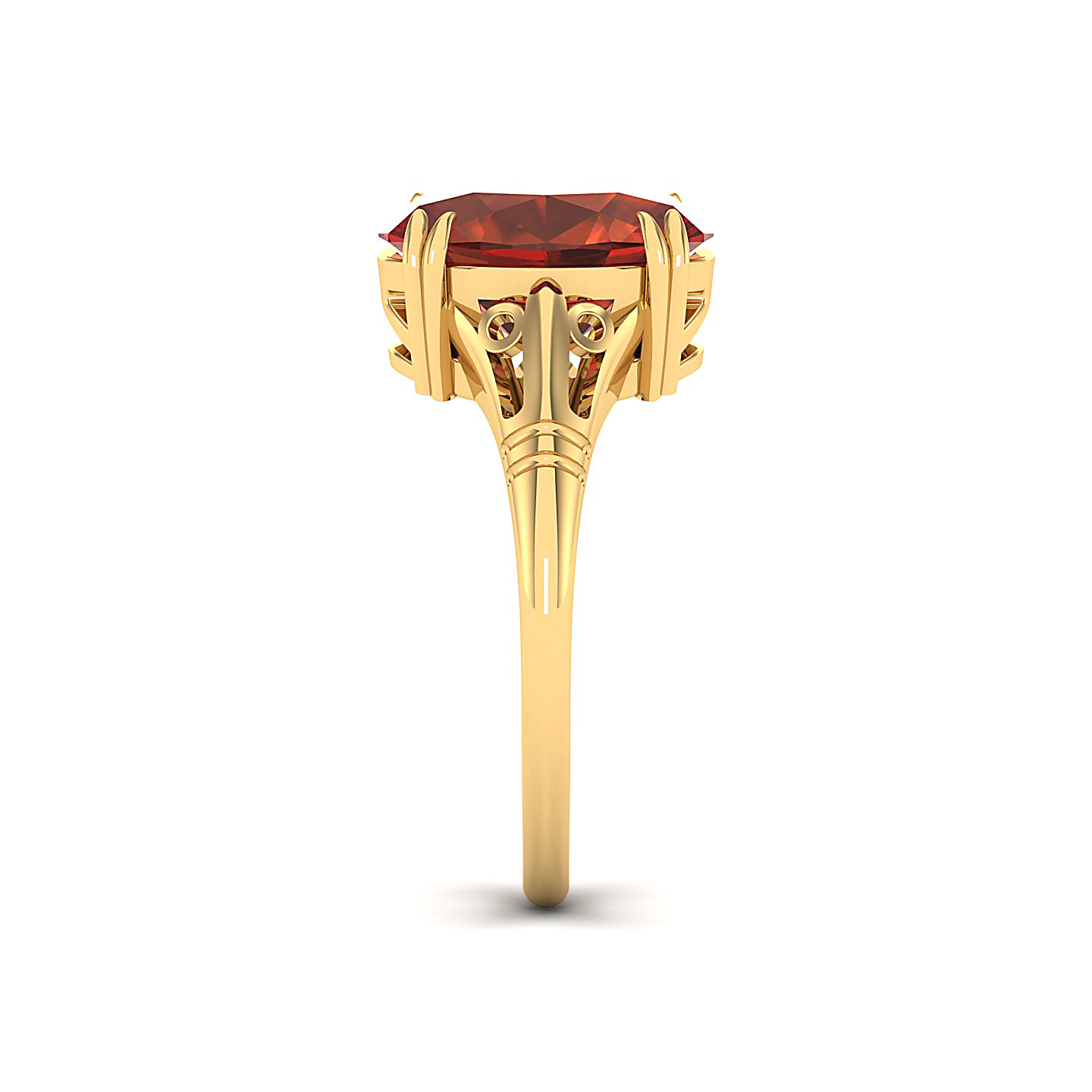 The Crown Hessonite Gold Rings