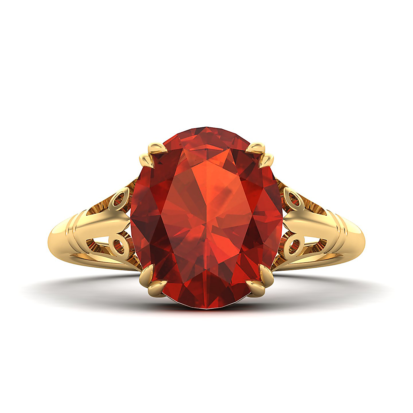 The Crown Hessonite Gold Rings