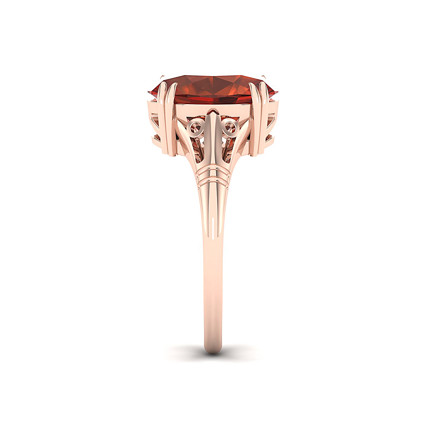 The Crown Hessonite Gold Rings