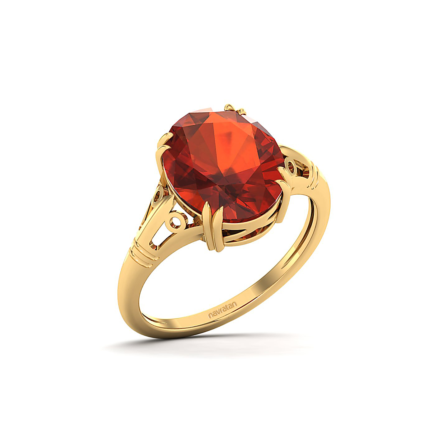 The Crown Hessonite Gold Rings