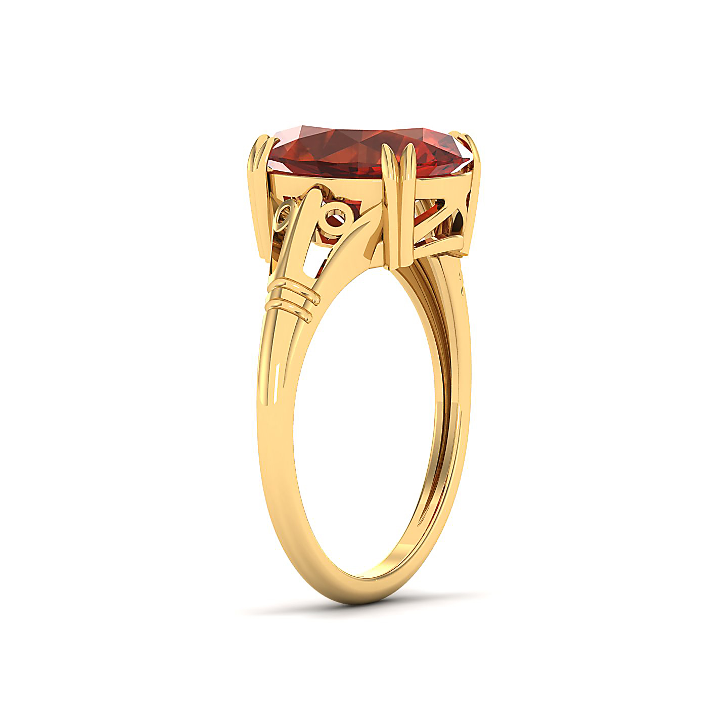 The Crown Hessonite Gold Rings