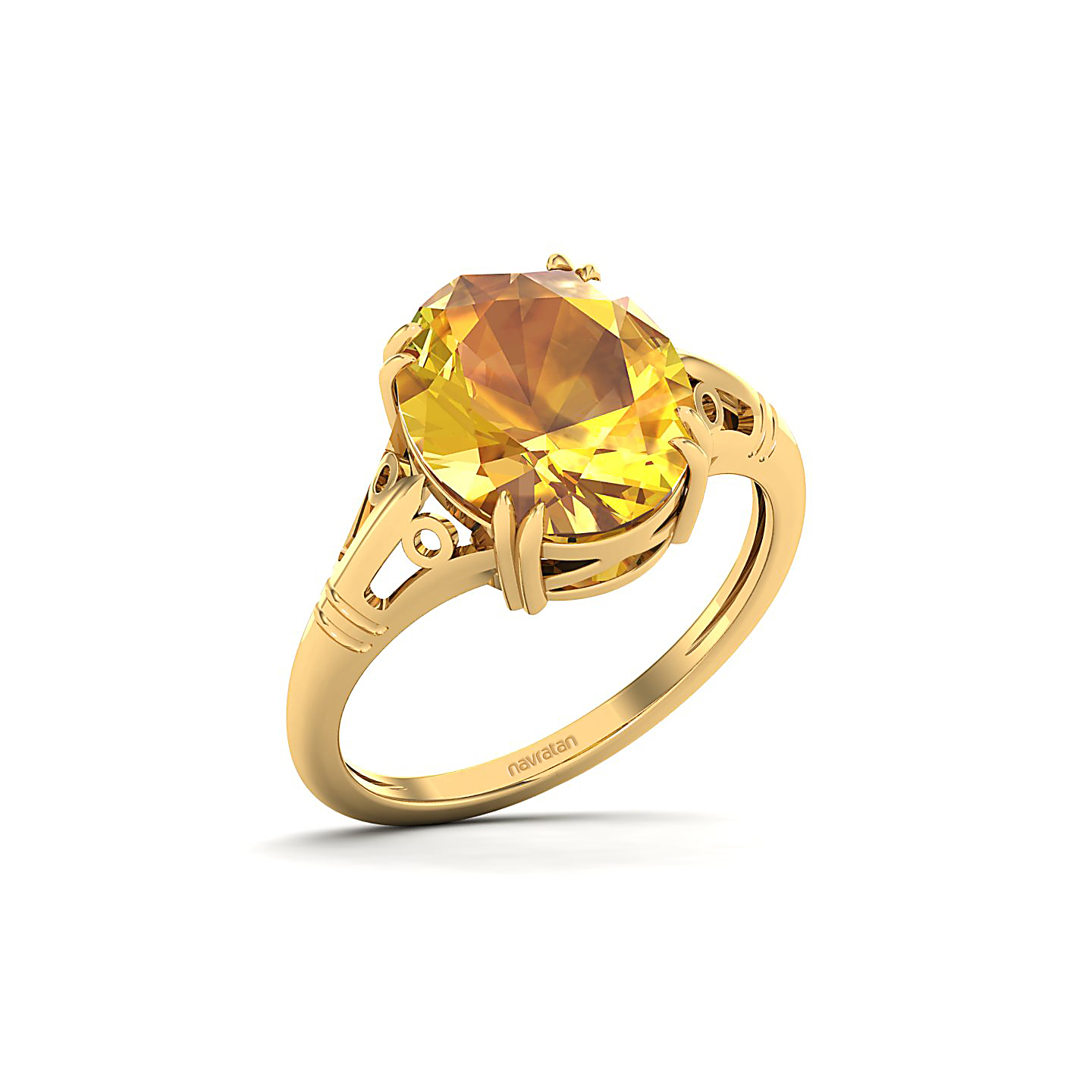 The Crown Yellow Sapphire Gold Rings
