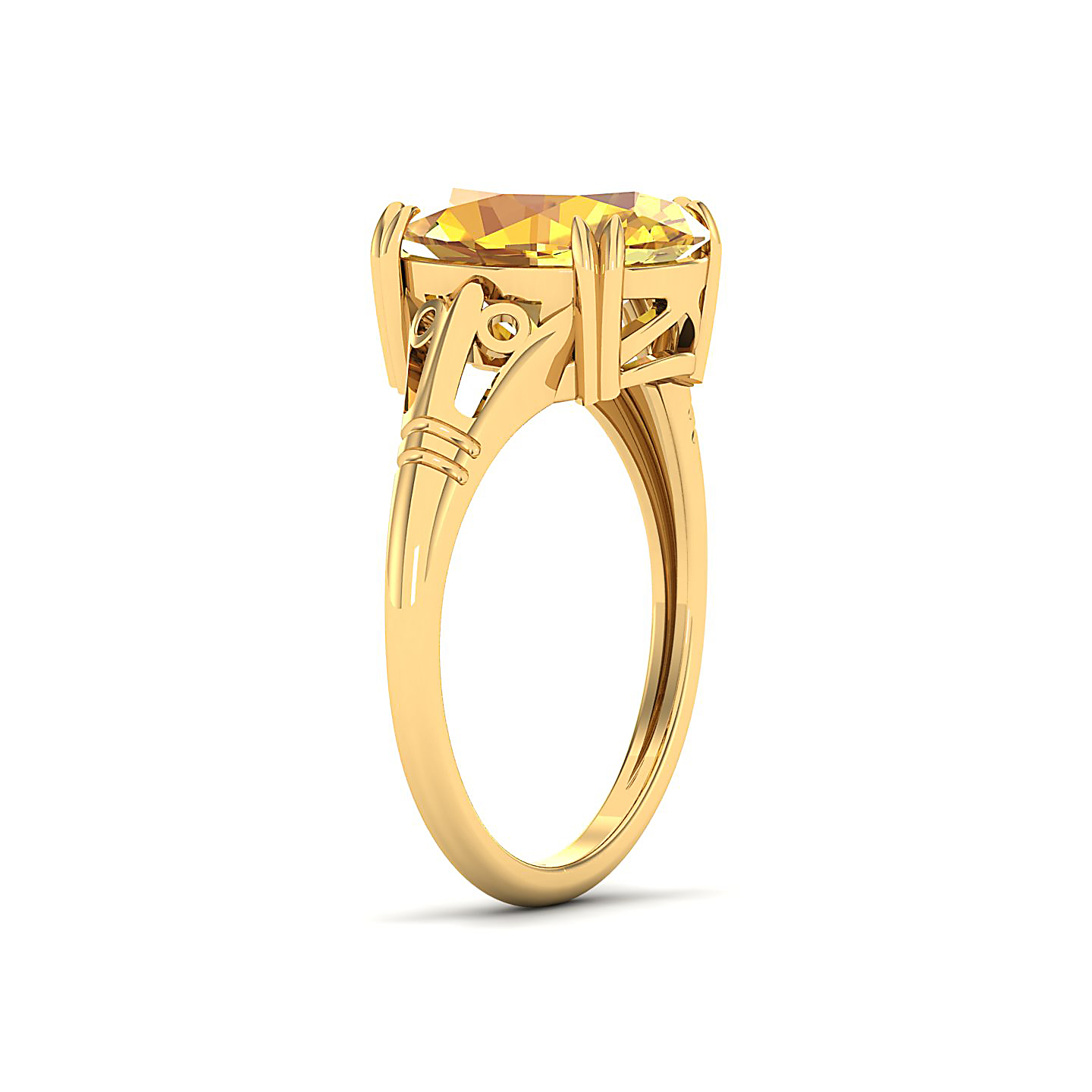 The Crown Yellow Sapphire Gold Rings
