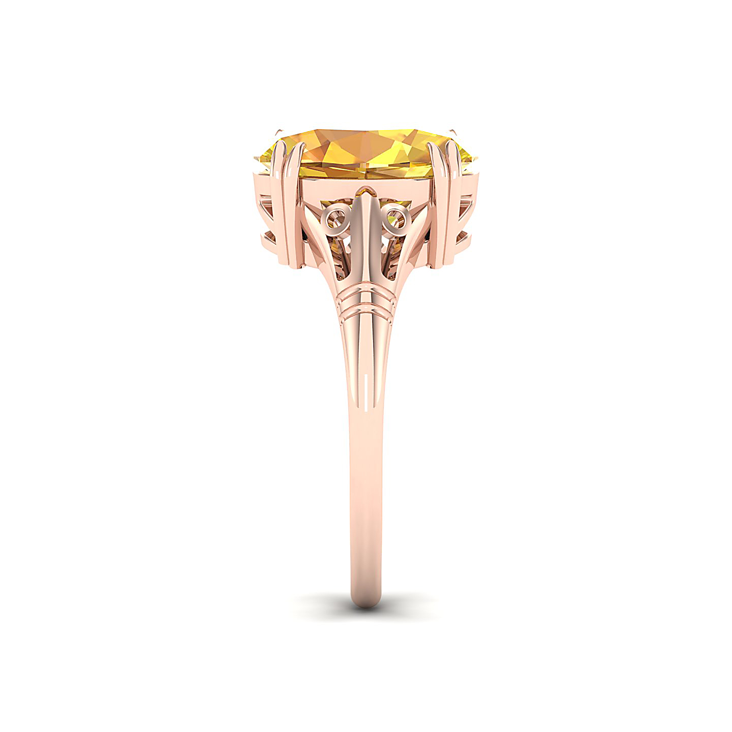 The Crown Yellow Sapphire Gold Rings