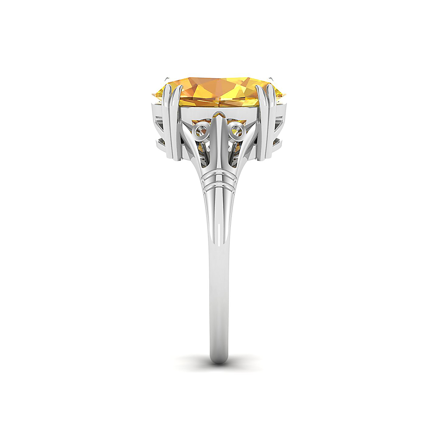 The Crown Yellow Sapphire Gold Rings