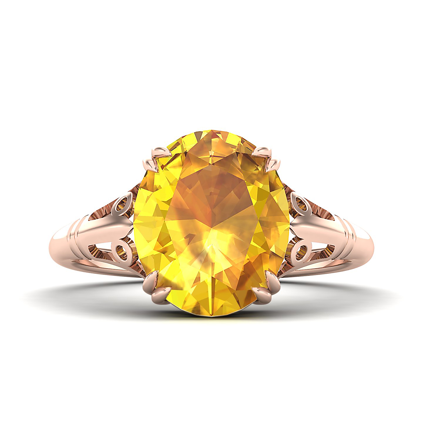 The Crown Yellow Sapphire Gold Rings