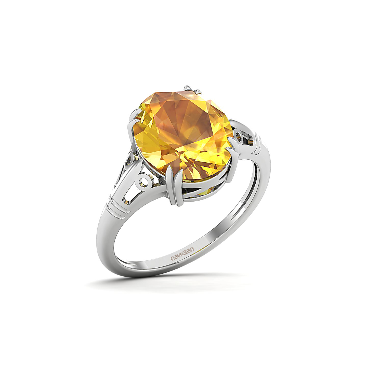 The Crown Yellow Sapphire Gold Rings