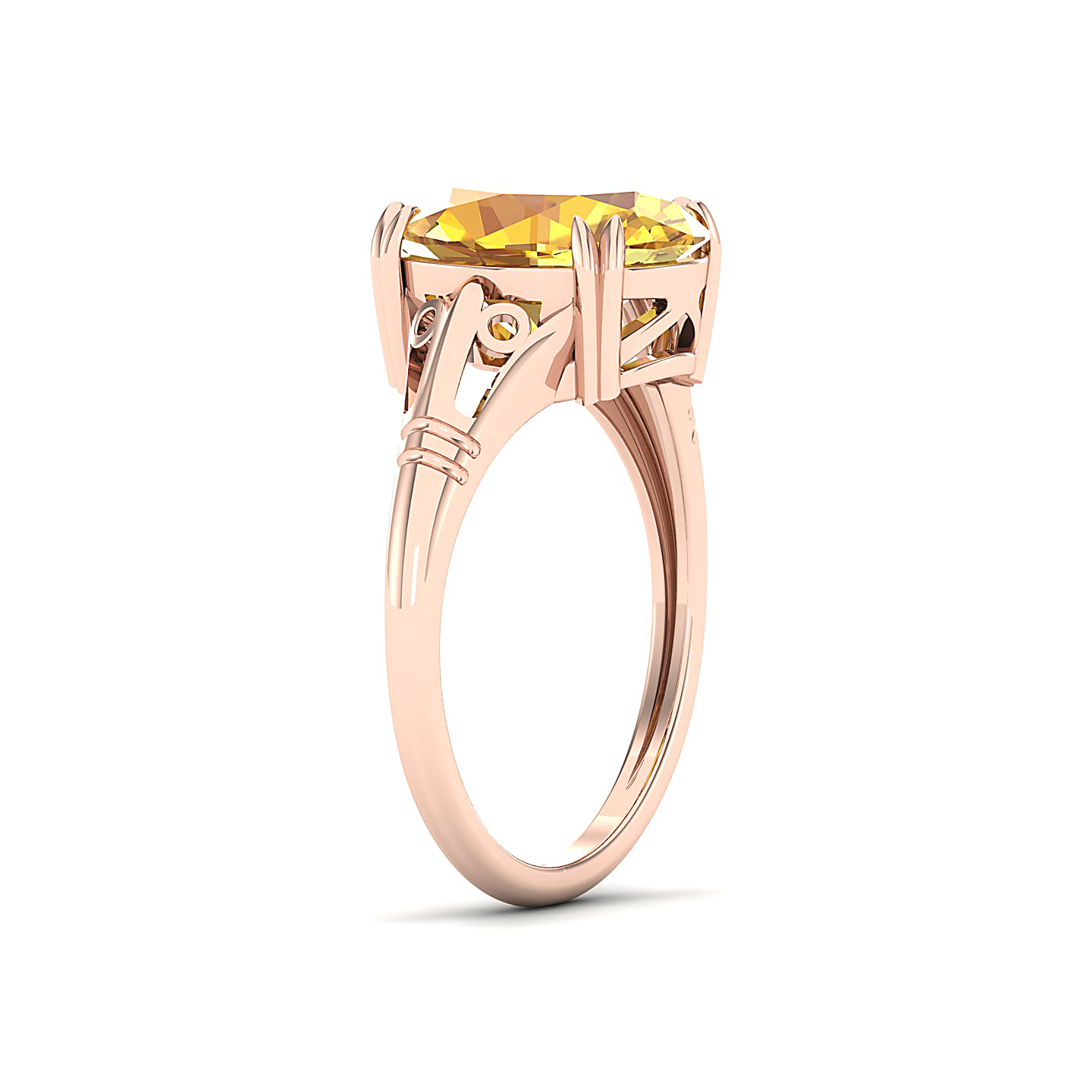 The Crown Yellow Sapphire Gold Rings