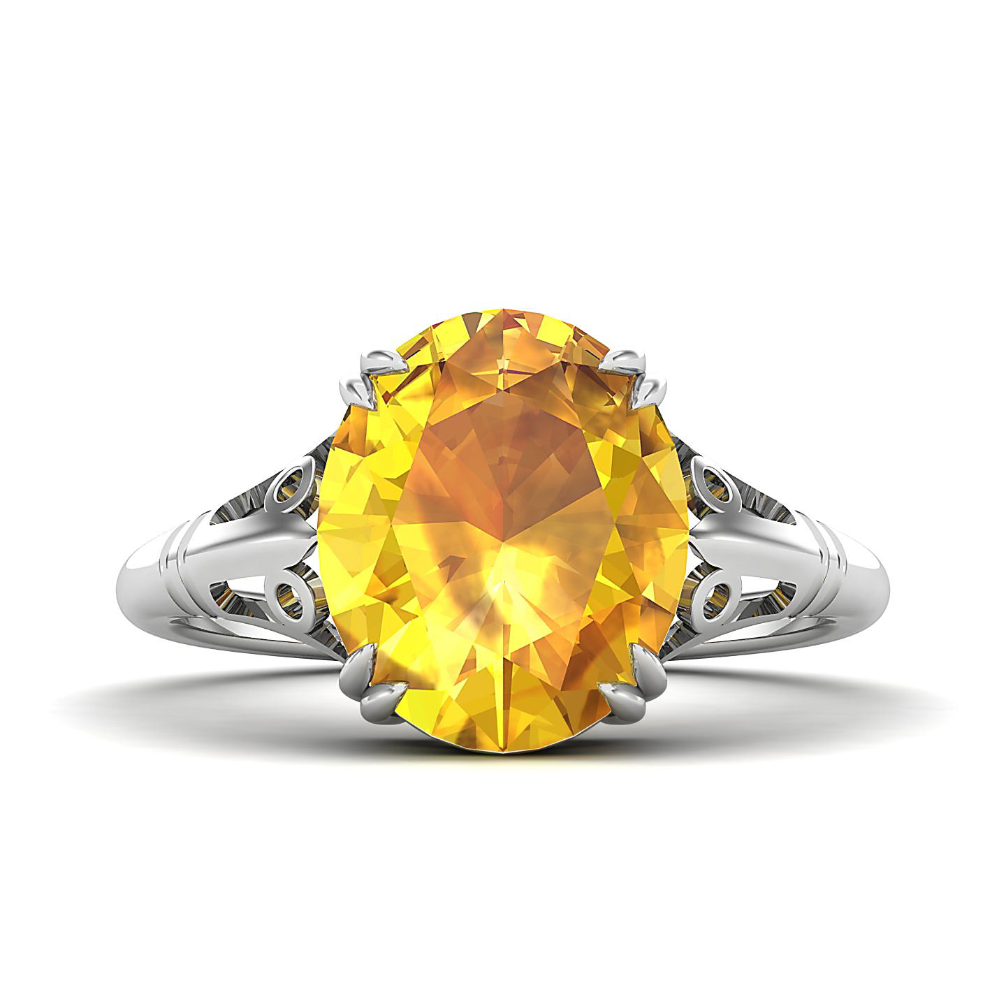 The Crown Yellow Sapphire Gold Rings